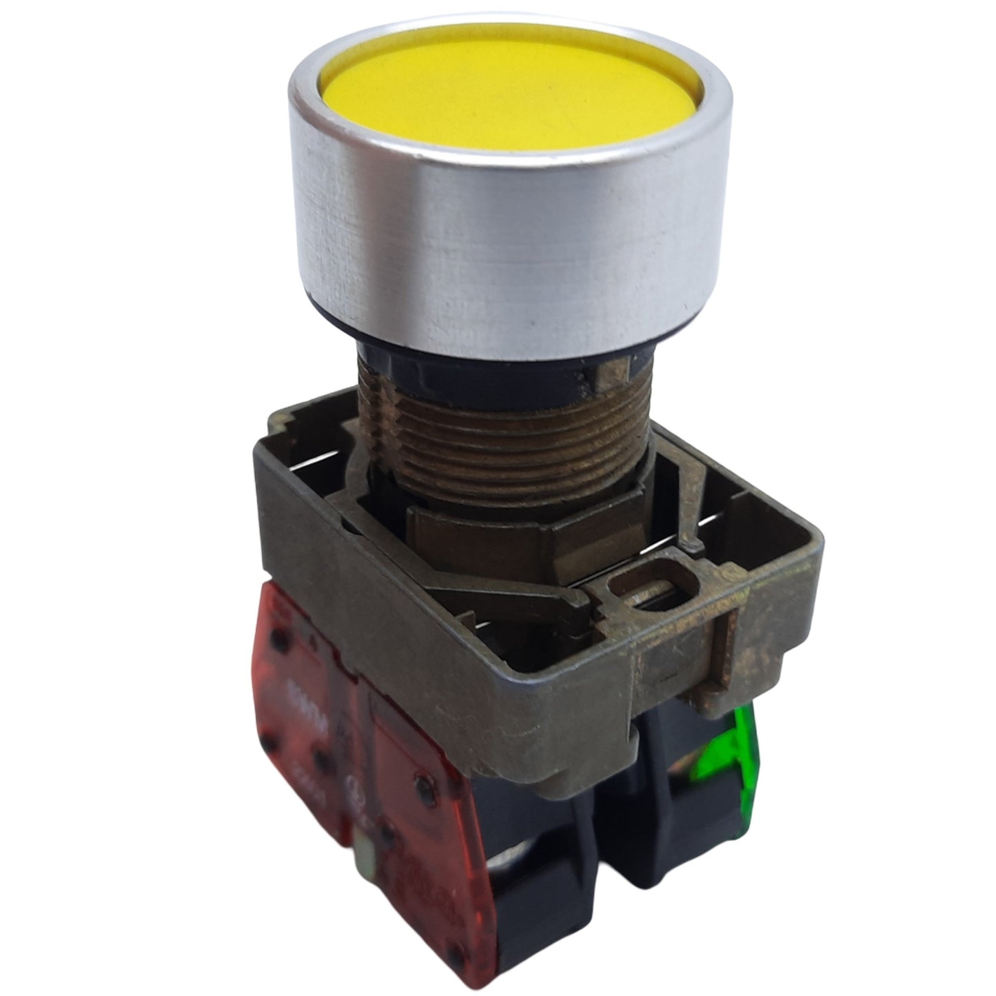 Used Allen Bradley 800EM-F5 800E-2LX11 Momentary Push Button, 1NO-1NC, 10A 600V AC/DC