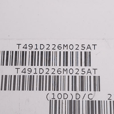 New Lot of 75 Kemet T491D226M025AT Molded Tantalum Capacitor, 22µF, 25V, 800mΩ