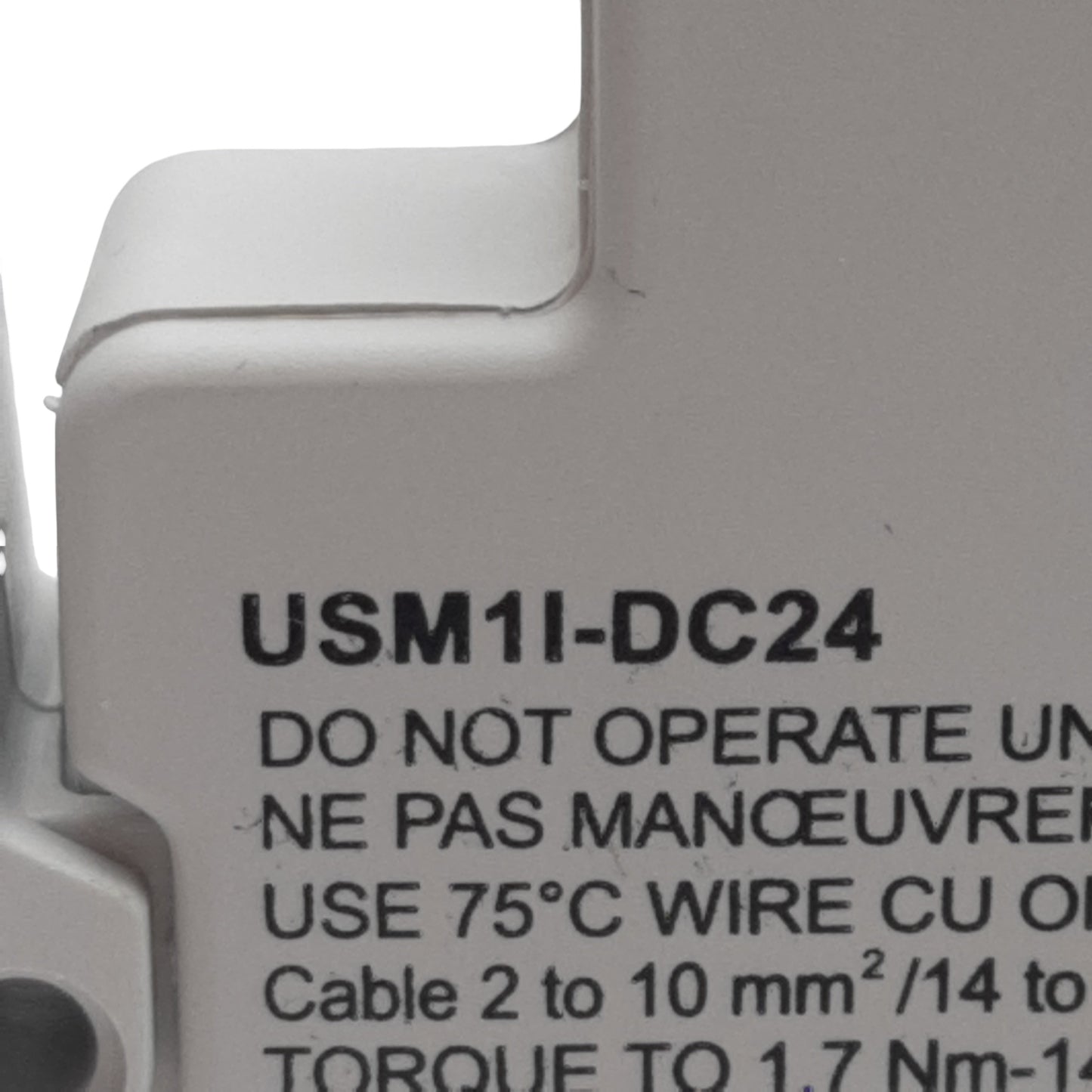 New Ferraz Shawmut USM1I-DC24 Fuse Holder, 1-Pole, 10mm x 38mm, 32A 24VDC, DIN Rail
