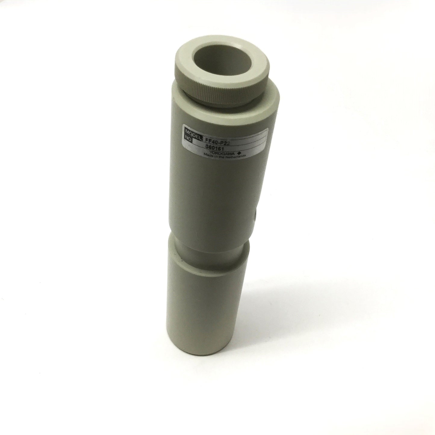 Used Yokogawa FF40-P22 Conductivity Cell Housing PP Flow Fitting, 0.1-10LPM, 1/2" NPT