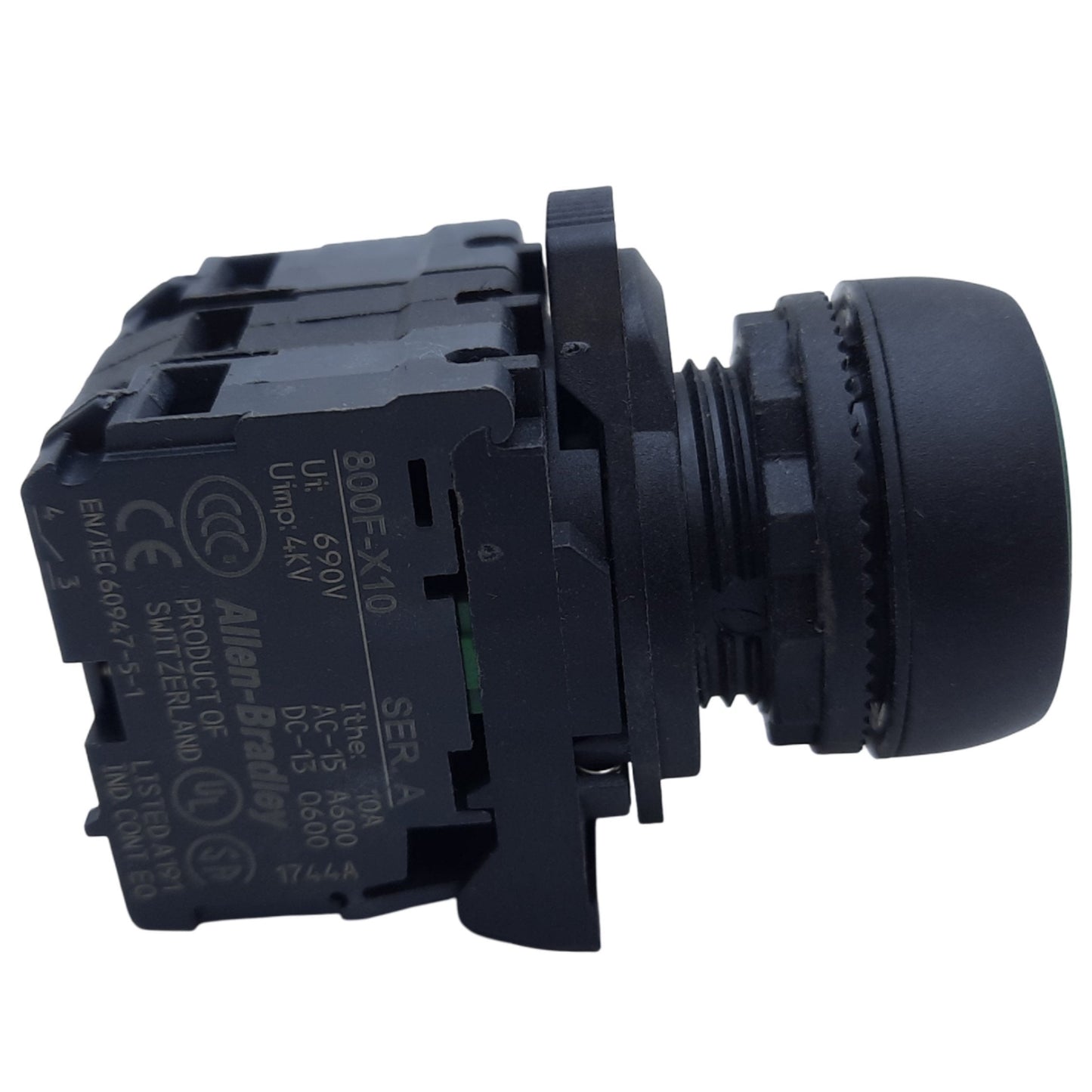 Used Allen Bradley 800FP-LFA3 Illuminated Push Button, 1NO-1NC, ø22.5mm, 10A 600V AC