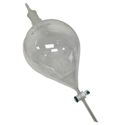 New – Open box Chemglass CG-1739-06 Globe Shaped Separatory Funnel 12L, 45/50 Neck, 10mm Stpk