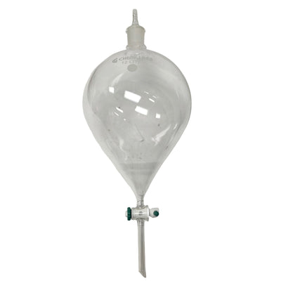 New – Open box Chemglass CG-1739-06 Globe Shaped Separatory Funnel 12L, 45/50 Neck, 10mm Stpk