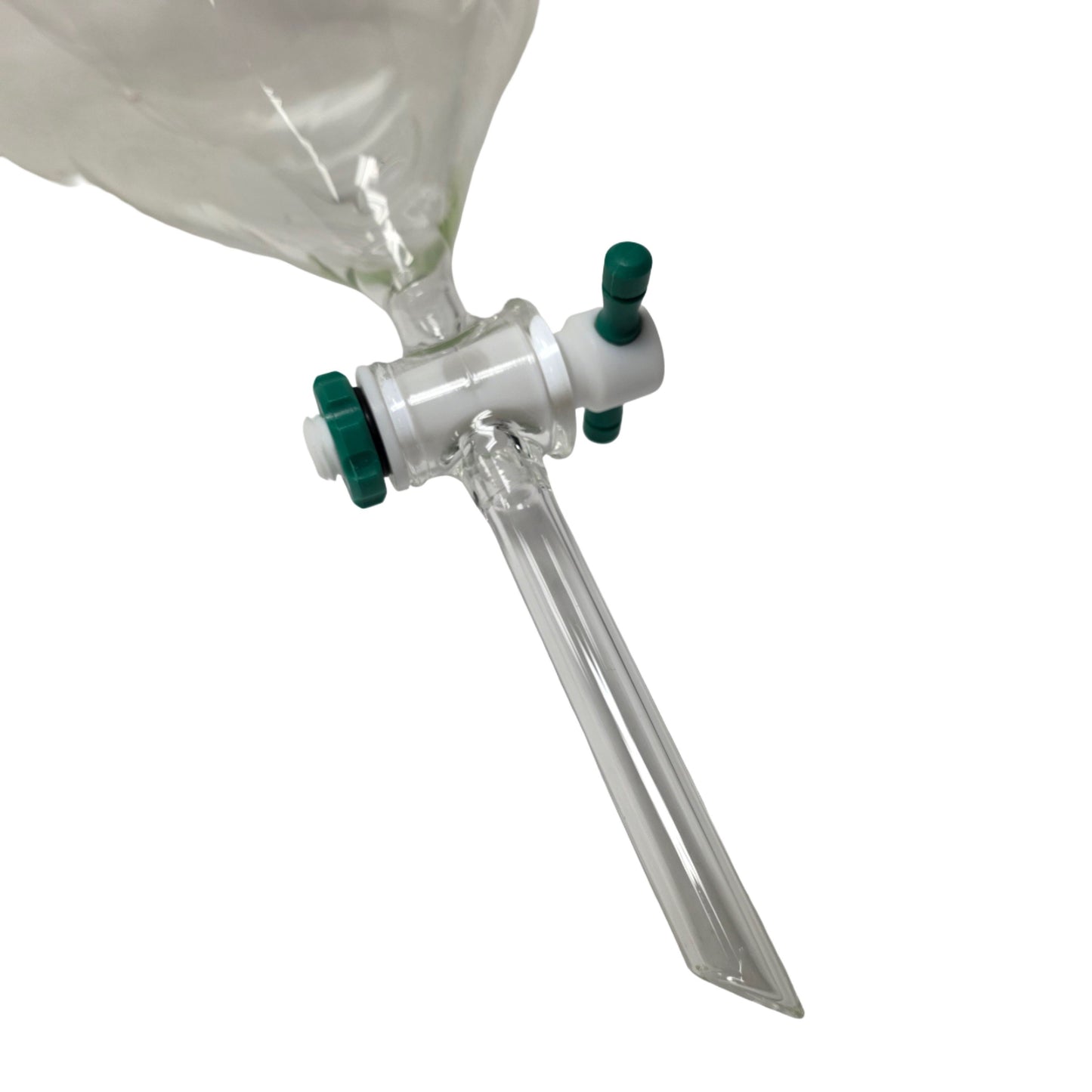 New – Open box Chemglass CG-1739-06 Globe Shaped Separatory Funnel 12L, 45/50 Neck, 10mm Stpk