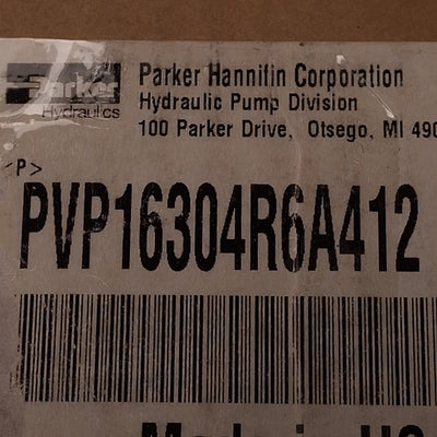 New Parker PVP16304R6A412 Hydraulic Piston Pump, 16cm³/rev, 3000psi, SAE A 2-Bolt