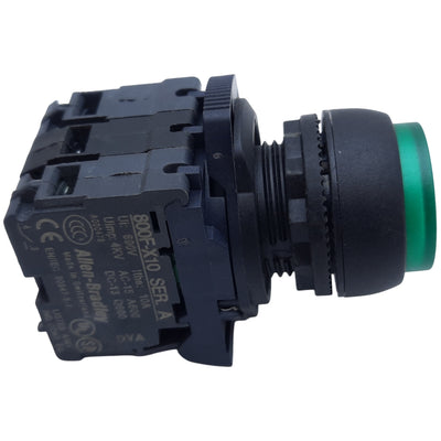 Used Allen Bradley 800FP-LE3 Push Button, 1NO-1NC, ø22.5mm, 10A 600V AC, 24V LED