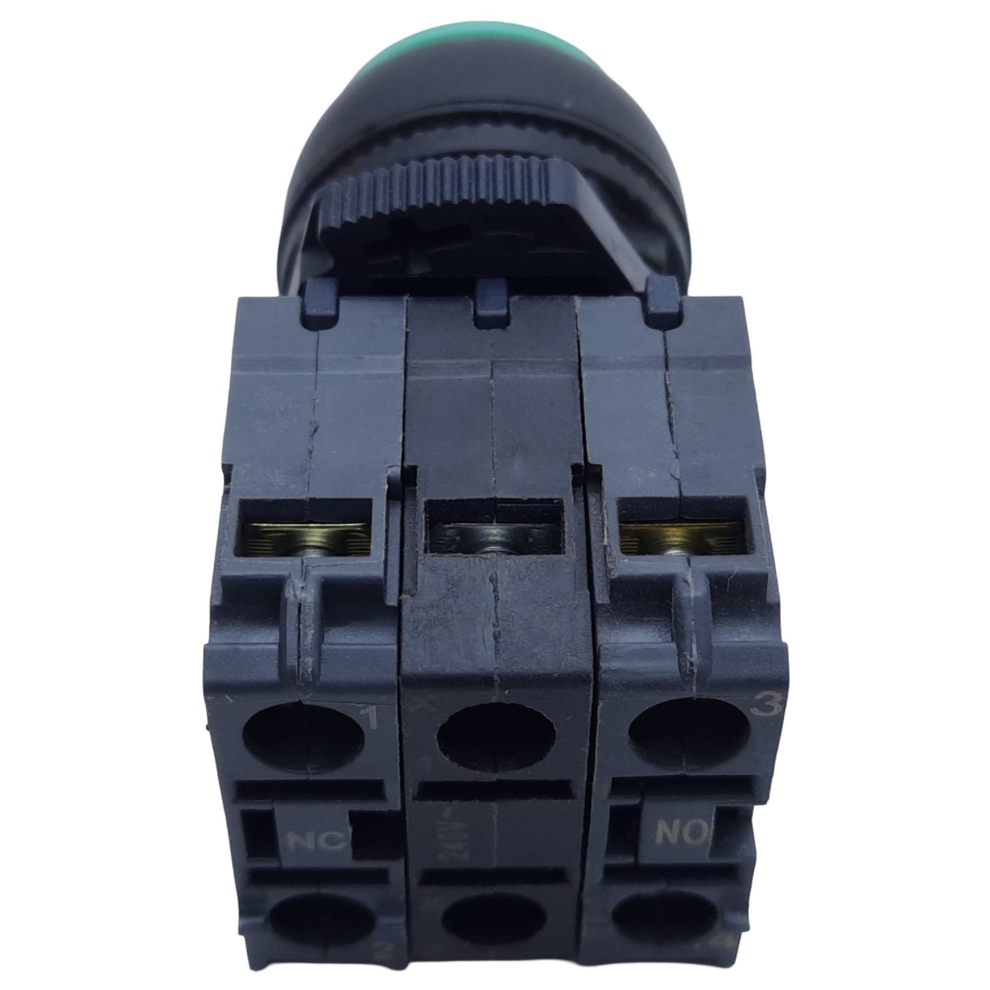 Used Allen Bradley 800FP-LE3 Push Button, 1NO-1NC, ø22.5mm, 10A 600V AC, 24V LED