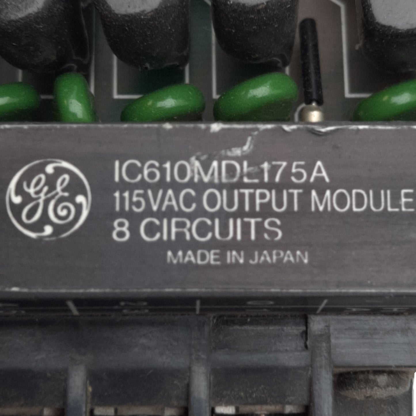 Used General Electric IC610MDL175A Series One 115VAC PLC Output Module, 8x Circuits