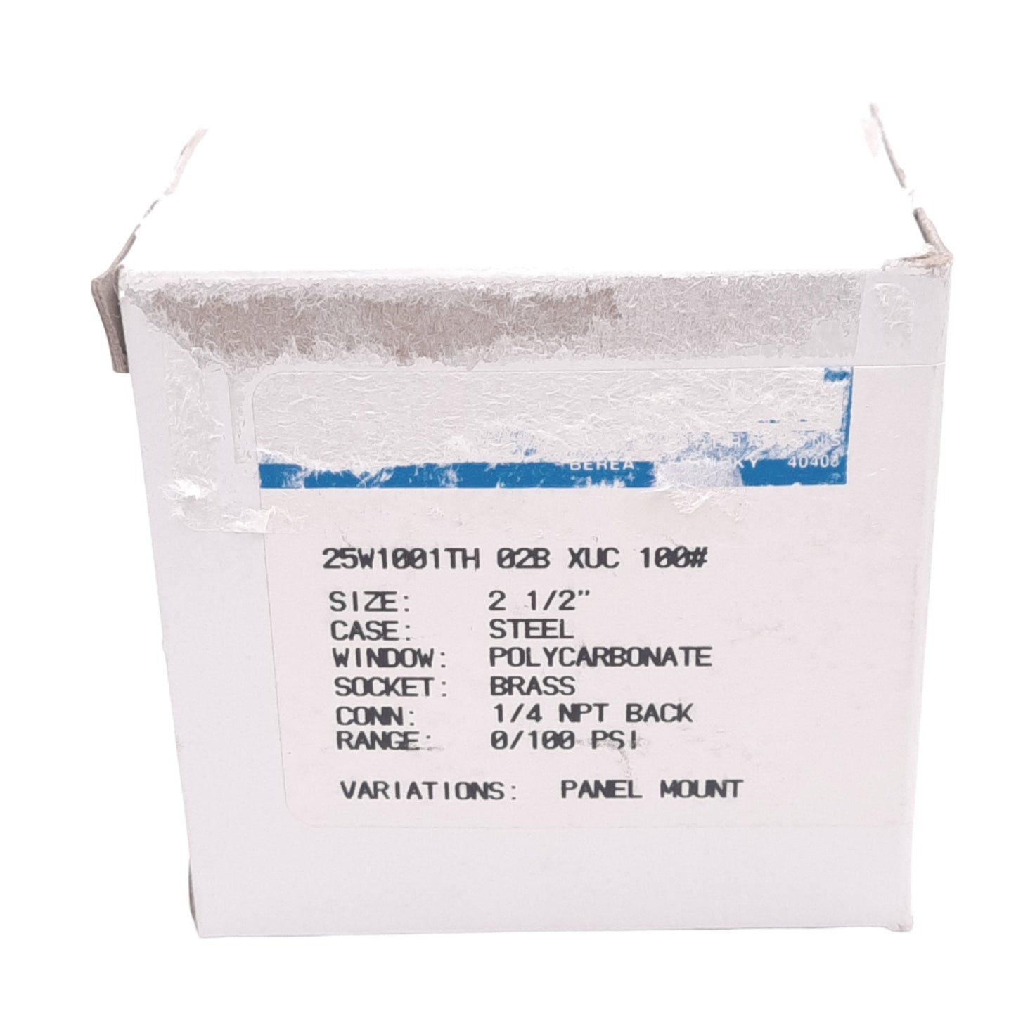 New Ashcroft 25W1001TH02BXUC100# Pneumatic Pressure Gauge, 0-100psi, 2-1/2", 1/4"NPT