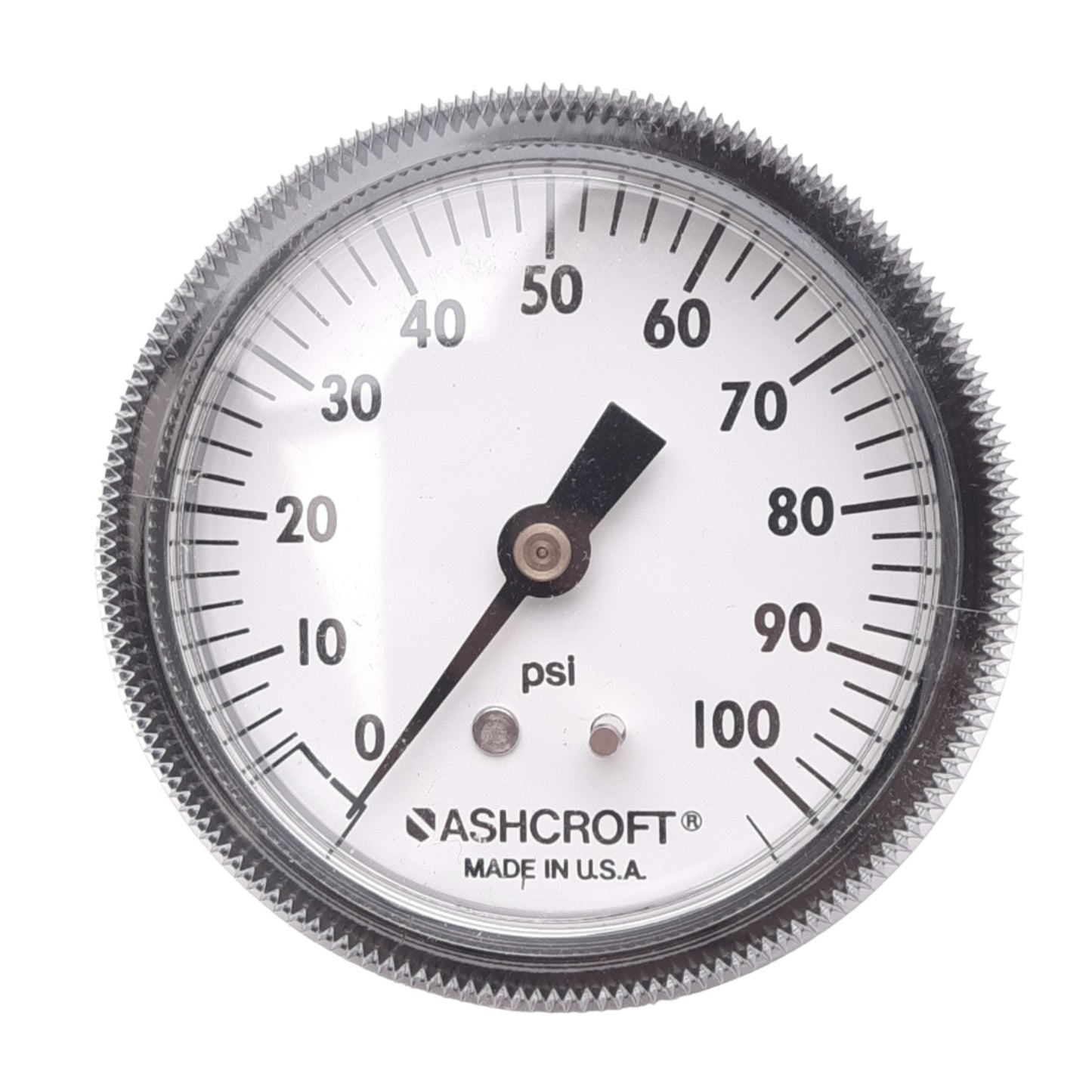 New Ashcroft 25W1001TH02BXUC100# Pneumatic Pressure Gauge, 0-100psi, 2-1/2", 1/4"NPT