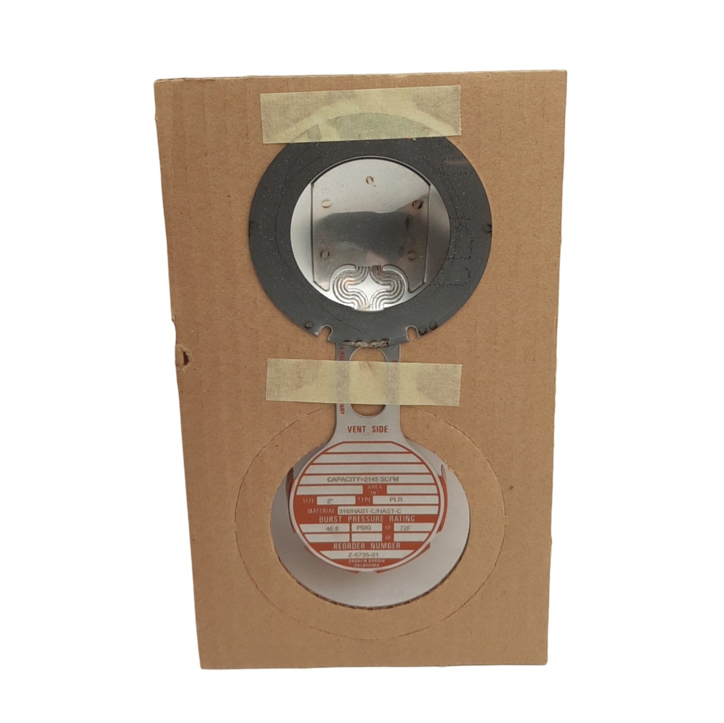 Used Oseco PLR Z-5735-01 Rupture Disk 2in DN50, 46.5psi @ 72°F Burst Pressure