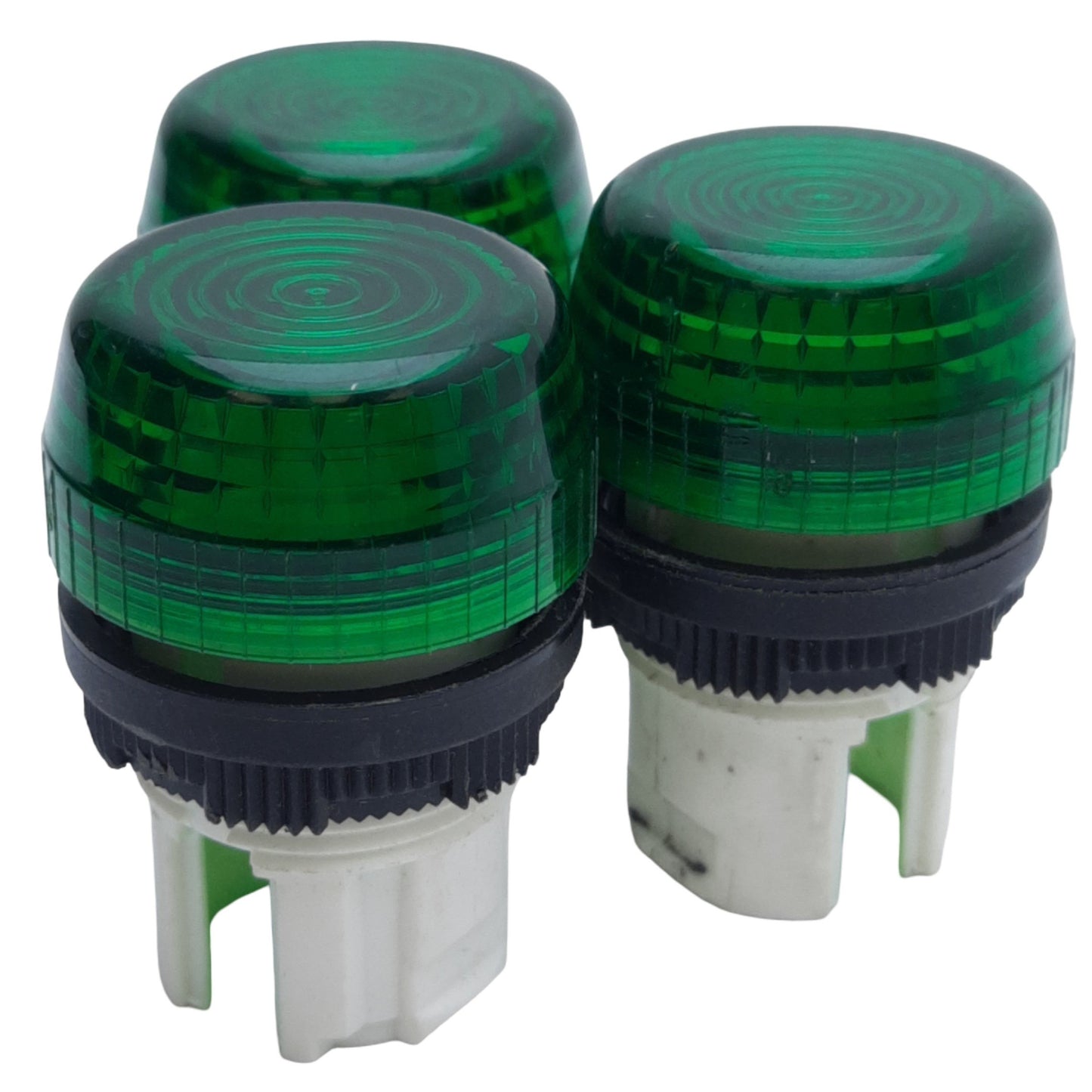 Used Lot of 3 Allen Bradley 800EP-PL3 Pilot Light Operator, Round Green Lens, ø22.5mm