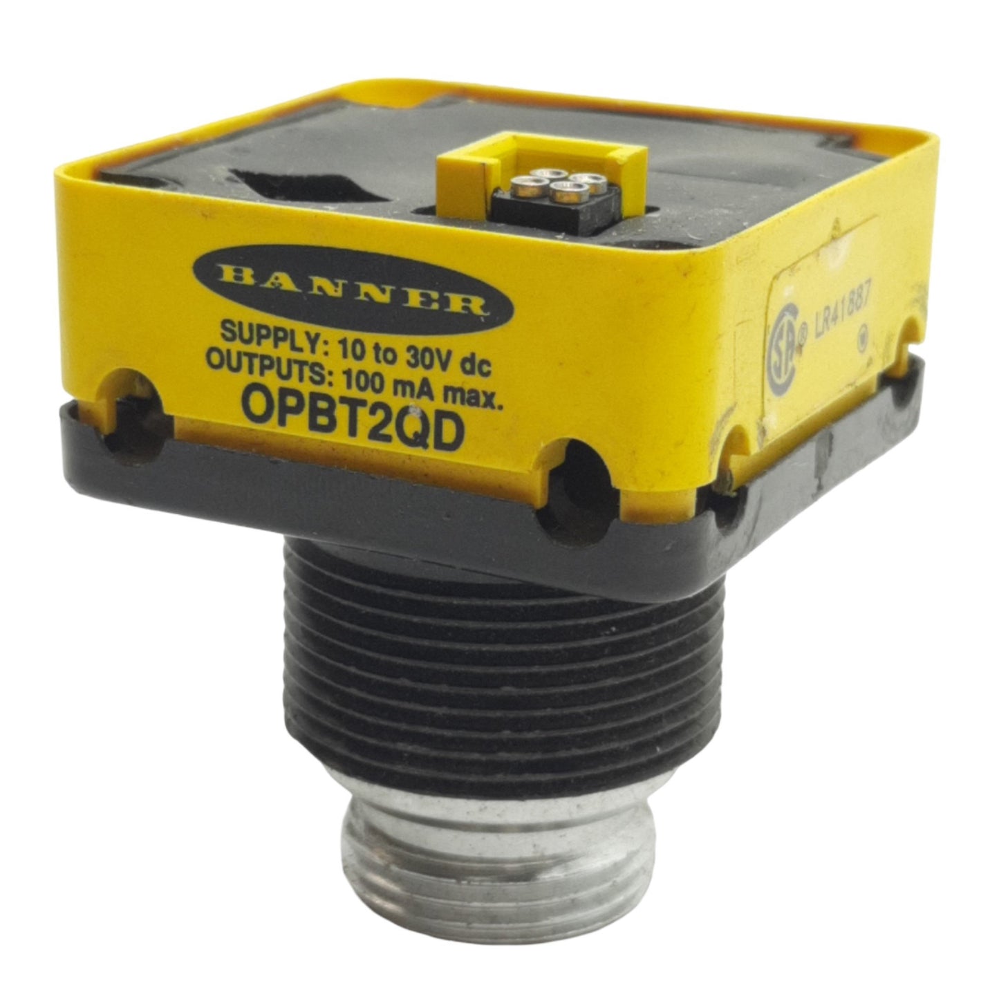 Used Banner Engineering OPBT2QD Omni-Beam Power Block 4-Pin Mini QD, 10-30VAC