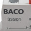 Used Lot of 3 Baco 33S01 Pushbutton Contact Block, 1N.C., 10A 600VAC, 22mm