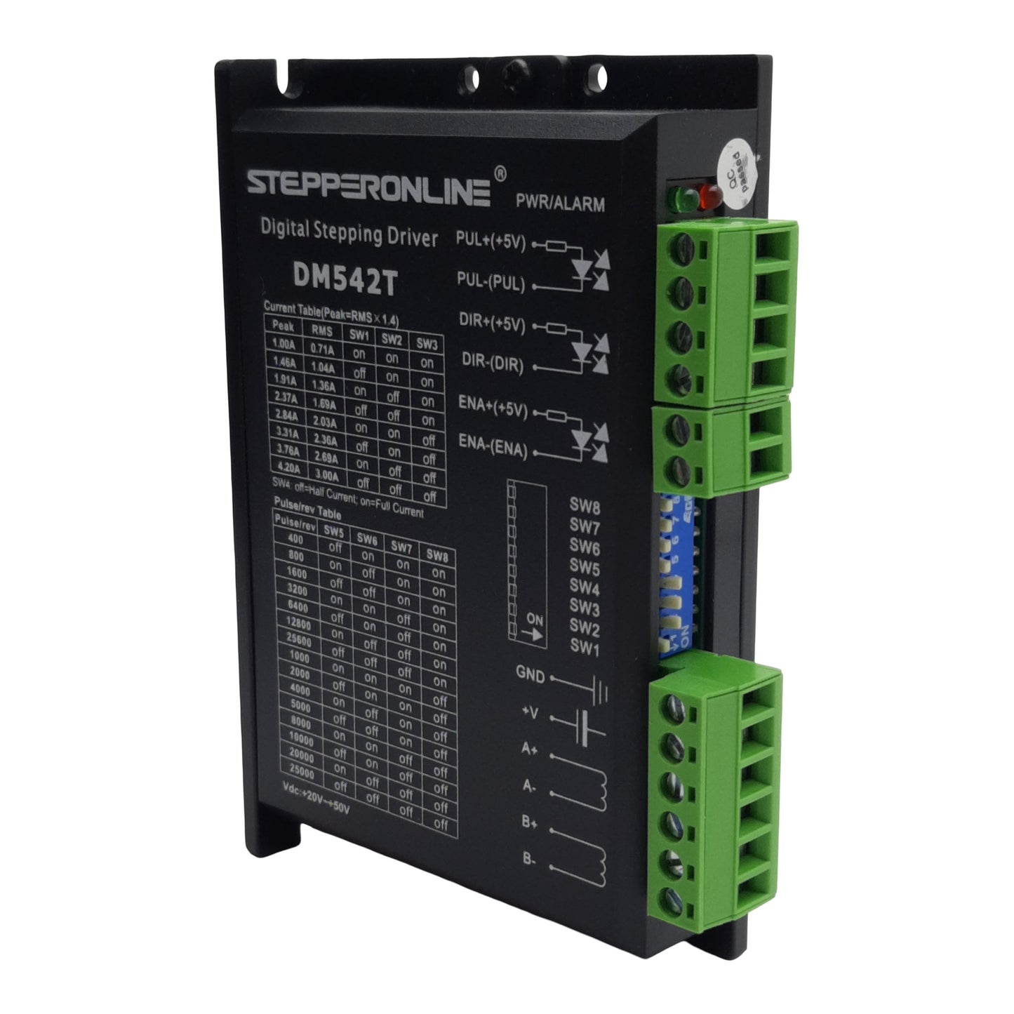 New Stepper Online DM542T Digital Stepping Driver, 4.2A, 0-200KHz, 20-50VDC In