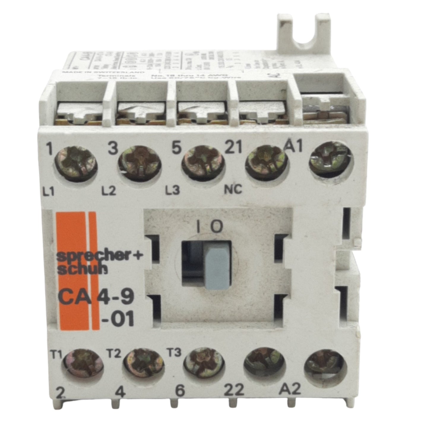 Used SPRECHER & SCHUH CA4-9-0124 Contactor, 3-Pole 1 N/C Aux, Coil: 110-120VAC