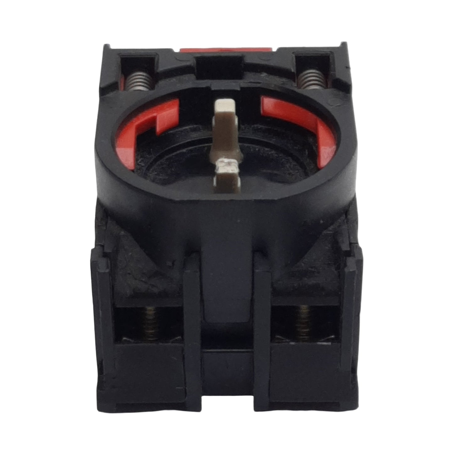 Used General Electric 080BF11V Pushbutton Contact Block, 1NO + 1NC, 10A 600VAC, 22mm