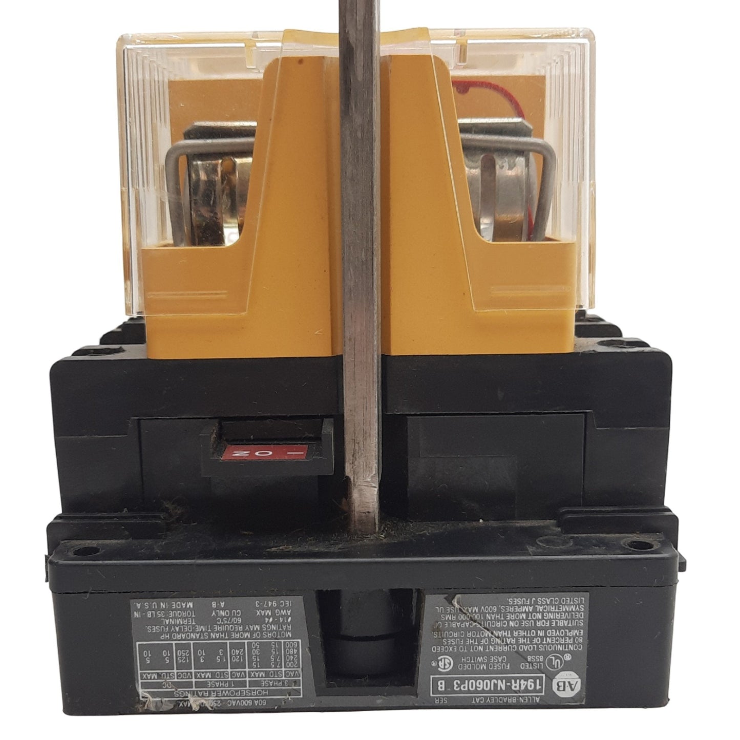 Used Allen Bradley 194R-NJ060P3 SER. B Disconnect Switch, 60A, 600VAC/250VDC, 3 Pole