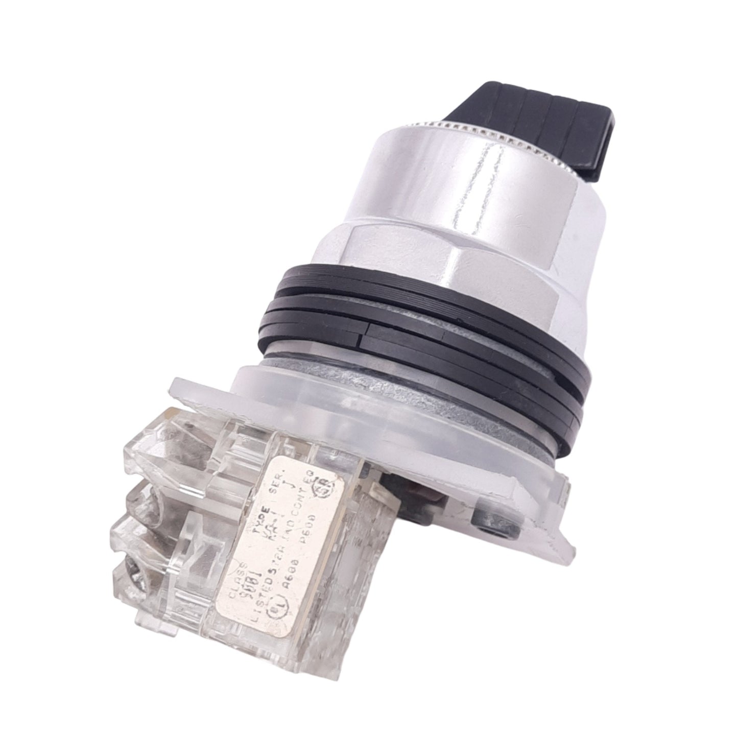 Used Schneider Electric 9001KS43FB Selector Switch, 3-Pos Maintained, 30.5mm, 1NO 1NC