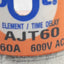 Used Lot of 3 Ferraz Shawmut AJT60 SmartSpot Amp-Trap Fuse Class J, 600VAC, 60A