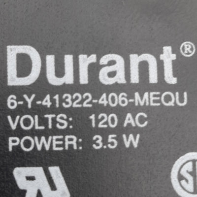 Used Durant Eaton 6-Y-41322-406-MEQU 6-Digit Counter With Reset, *Missing back plate*