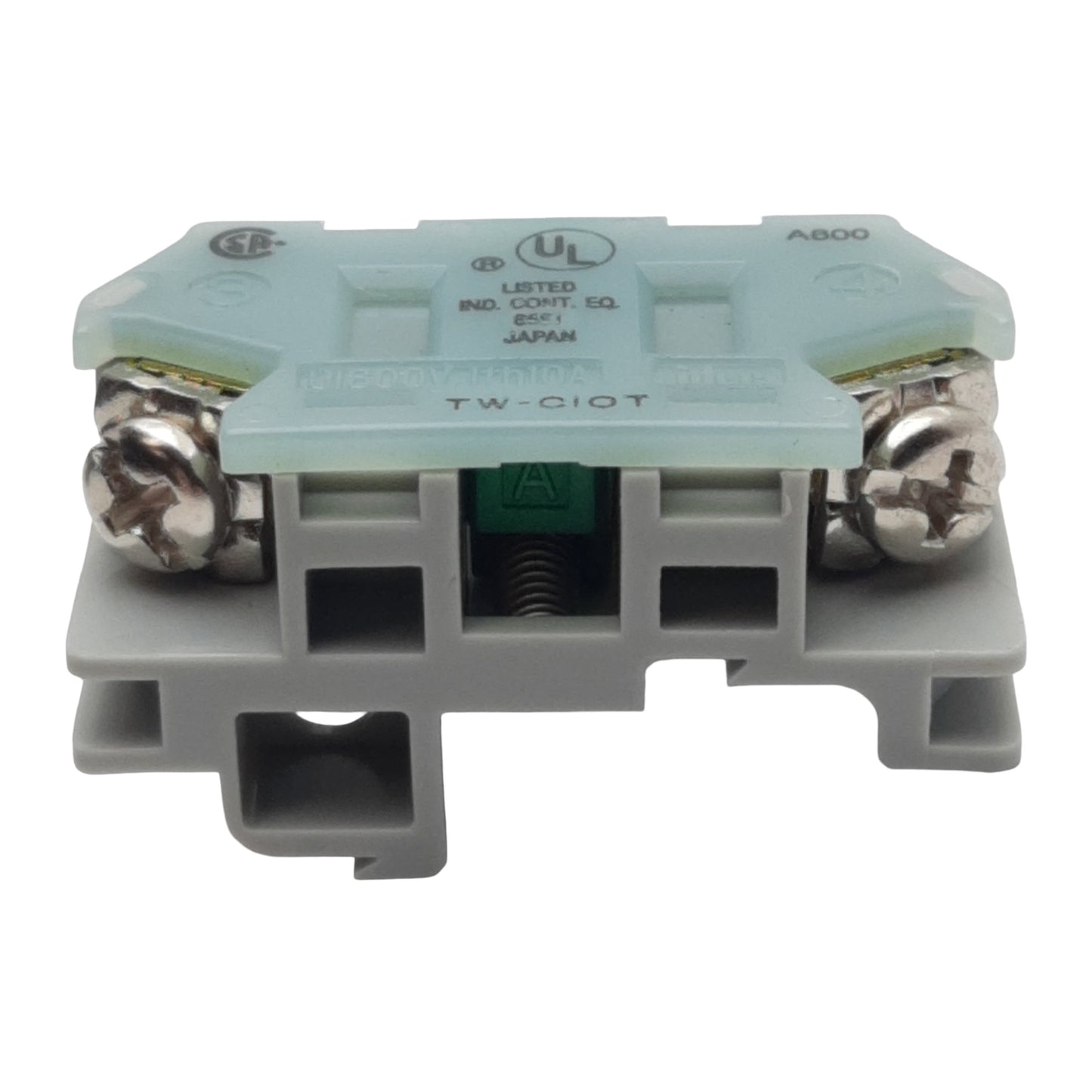 Used Lot of 2 Idec TW-C10T Pushbutton Contact Block, 1N.O., 10A 600VAC, 22mm