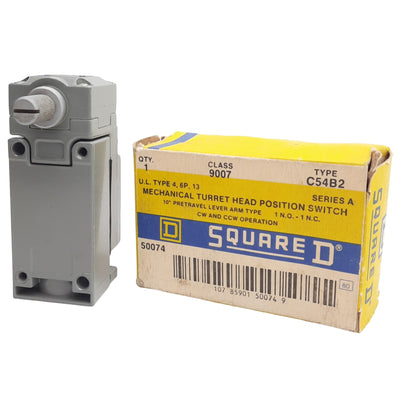 New Square D 9007C54B2 Heavy Duty Rotary Limit Switch, 1NC+1NO, 600VAC 10A, 1/2NPT