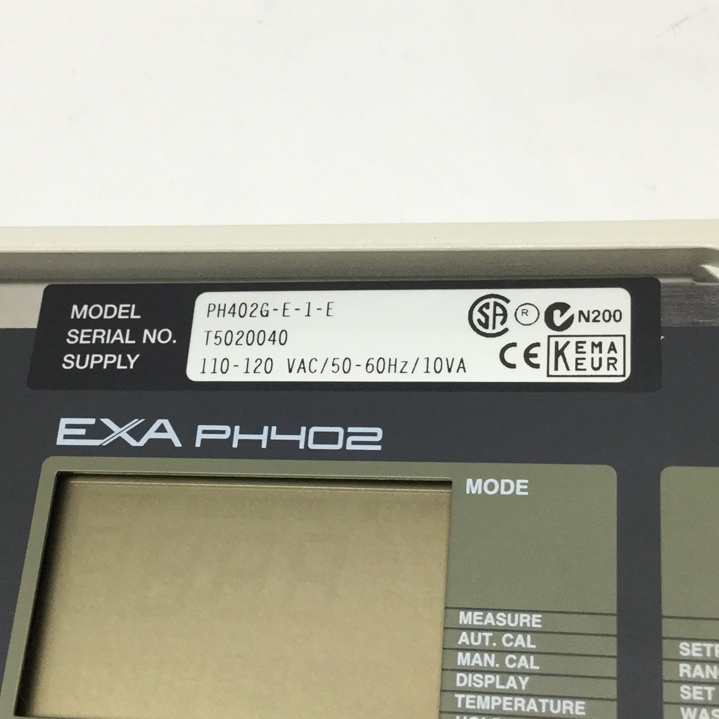 Used Yokogawa PH402G-E-1-E EXA Converter/Transmitter pH/ORP/rH/Temp Analyzer, 115VAC