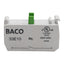 Used Lot of 2 Baco 33E10 Pushbutton Contact Block, 1N.O., 10A 600VAC, 22mm