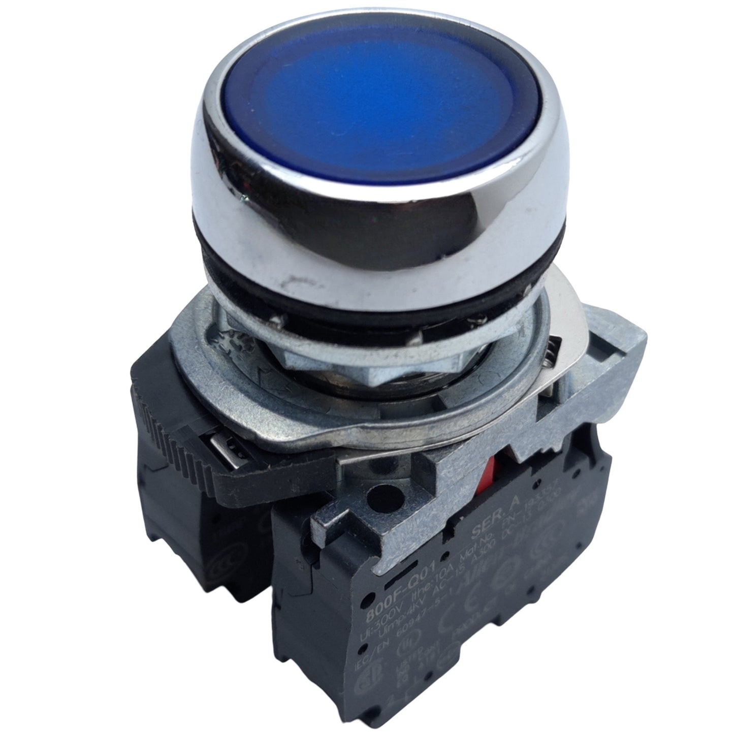 Used Allen Bradley 800FM-LF6 Illuminated Push Button Blue, ø22mm 1NO-1NC, 10A 300V AC