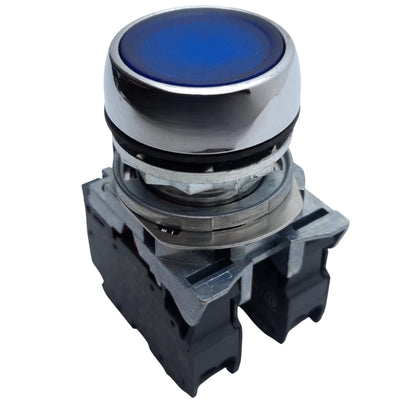 Used Allen Bradley 800FM-LF6 Illuminated Push Button Blue, ø22mm 1NO-1NC, 10A 300V AC