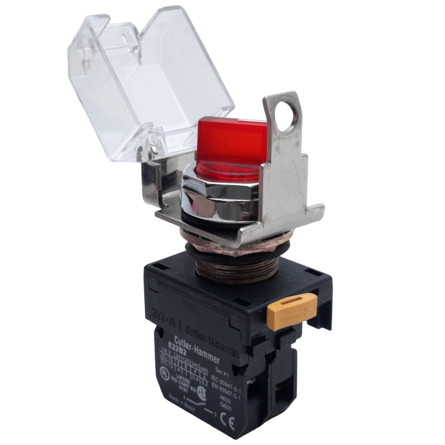 Used Cutler-Hammer E22S62 Illuminated Selector Switch 2-Position 1NO 600VAC *No Bulb*