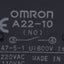 Used Lot of 3 Omron A22-10 Pushbutton Contact Block, SPST-NO, 10A 110VAC, 22mm
