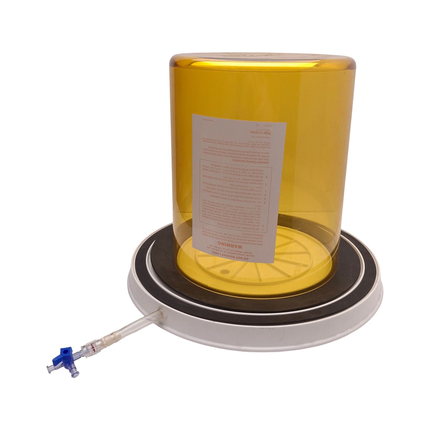 Used Nalgene 5305-0910 Vacuum Chamber Jar System, 8.3L ø8.75in x 10in, ø1/4in ID Tube