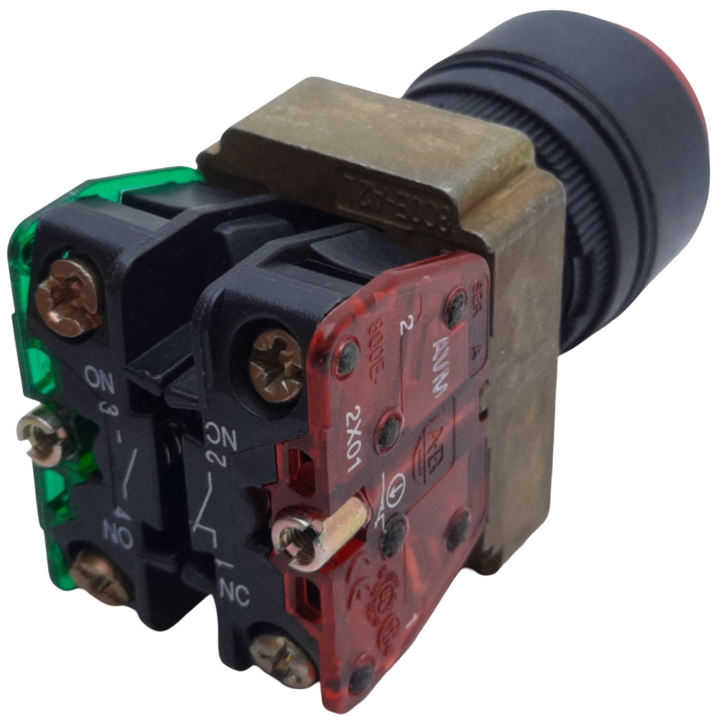 Used Allen Bradley 800EP-E4 Push Button Momentary, ø22.5mm, 1NO-1NC, 10A 600V AC/DC