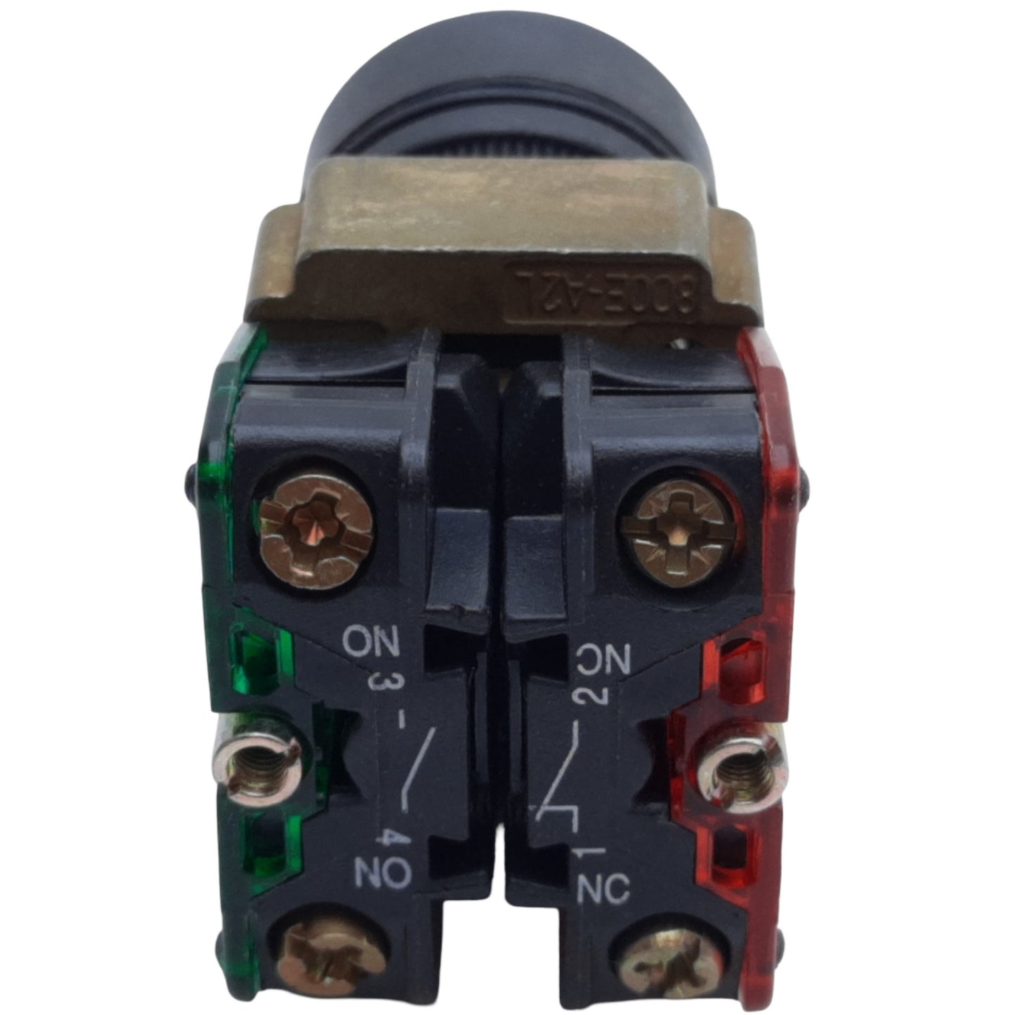 Used Allen Bradley 800EP-E4 Push Button Momentary, ø22.5mm, 1NO-1NC, 10A 600V AC/DC