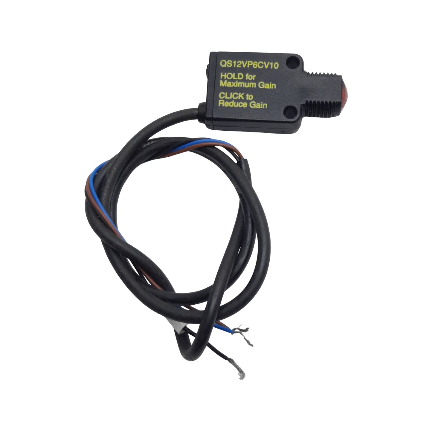 Used Banner QS12VP6CV10 Mini-Beam Photoelectric Sensor, PNP, 10-30VDC, 10mm Range