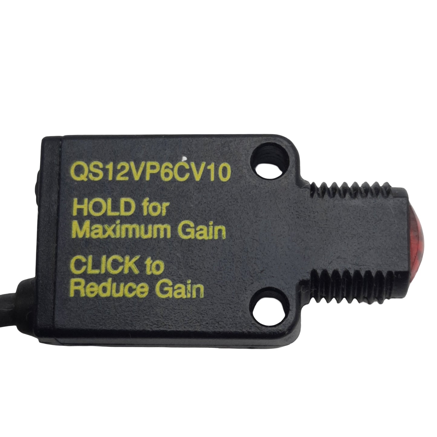 Used Banner QS12VP6CV10 Mini-Beam Photoelectric Sensor, PNP, 10-30VDC, 10mm Range