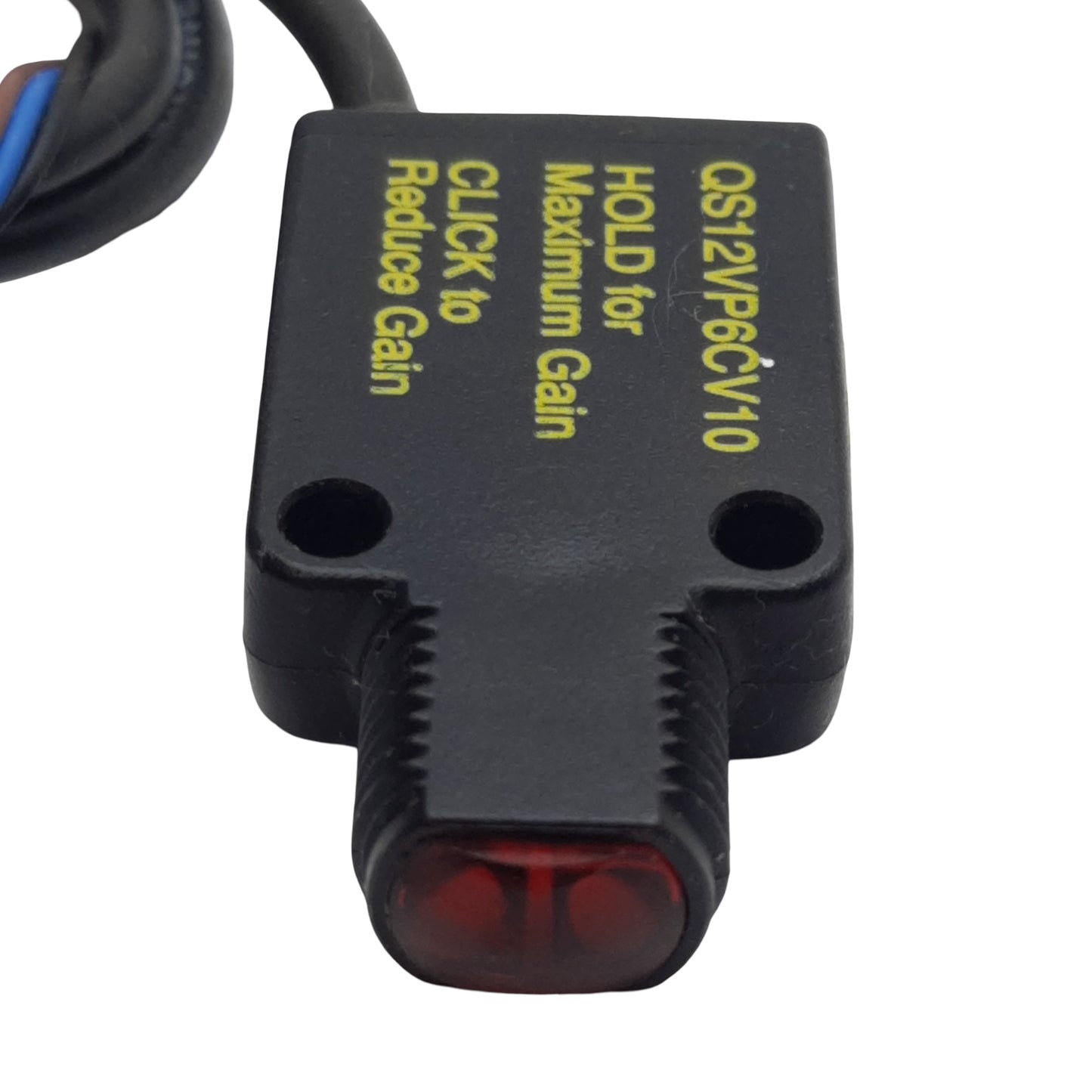 Used Banner QS12VP6CV10 Mini-Beam Photoelectric Sensor, PNP, 10-30VDC, 10mm Range