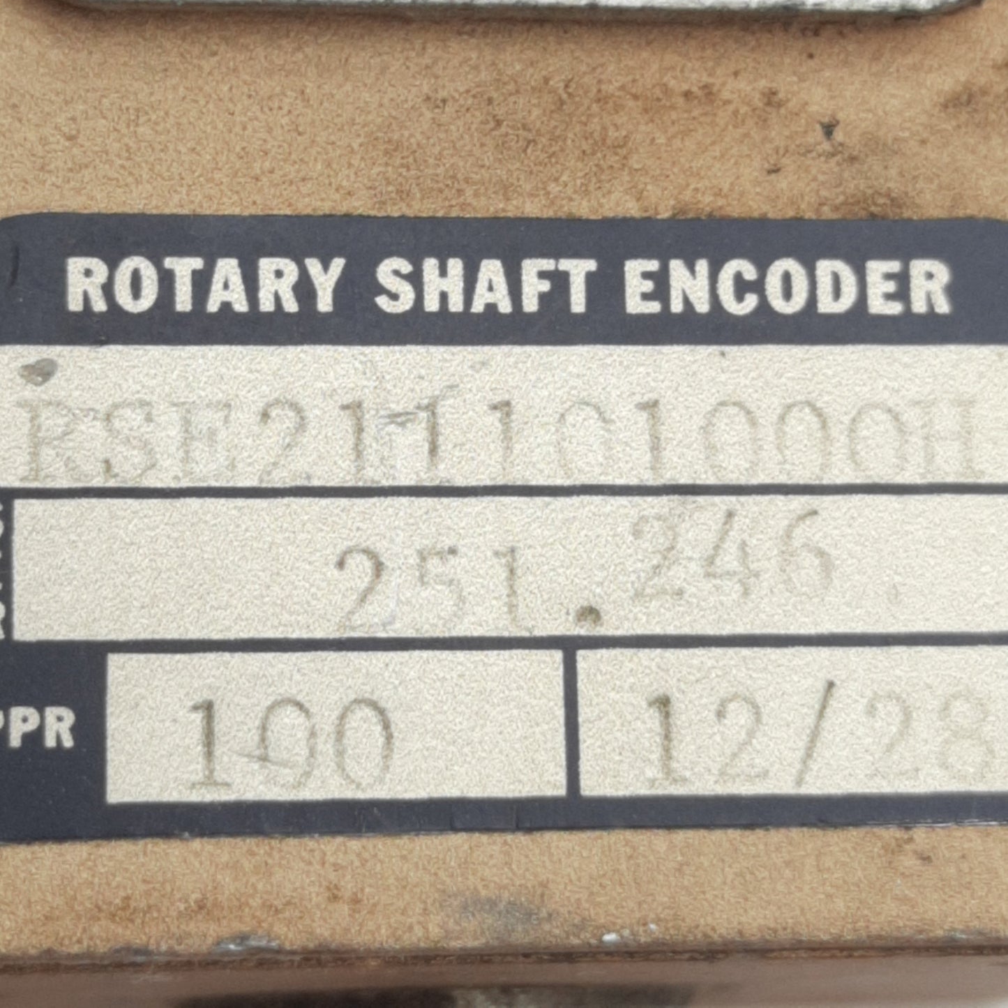 Used FSI Technologies RSE-2111-0100-QH Rotary Shaft Encoder 12-28VDC, ø1/4in Shaft