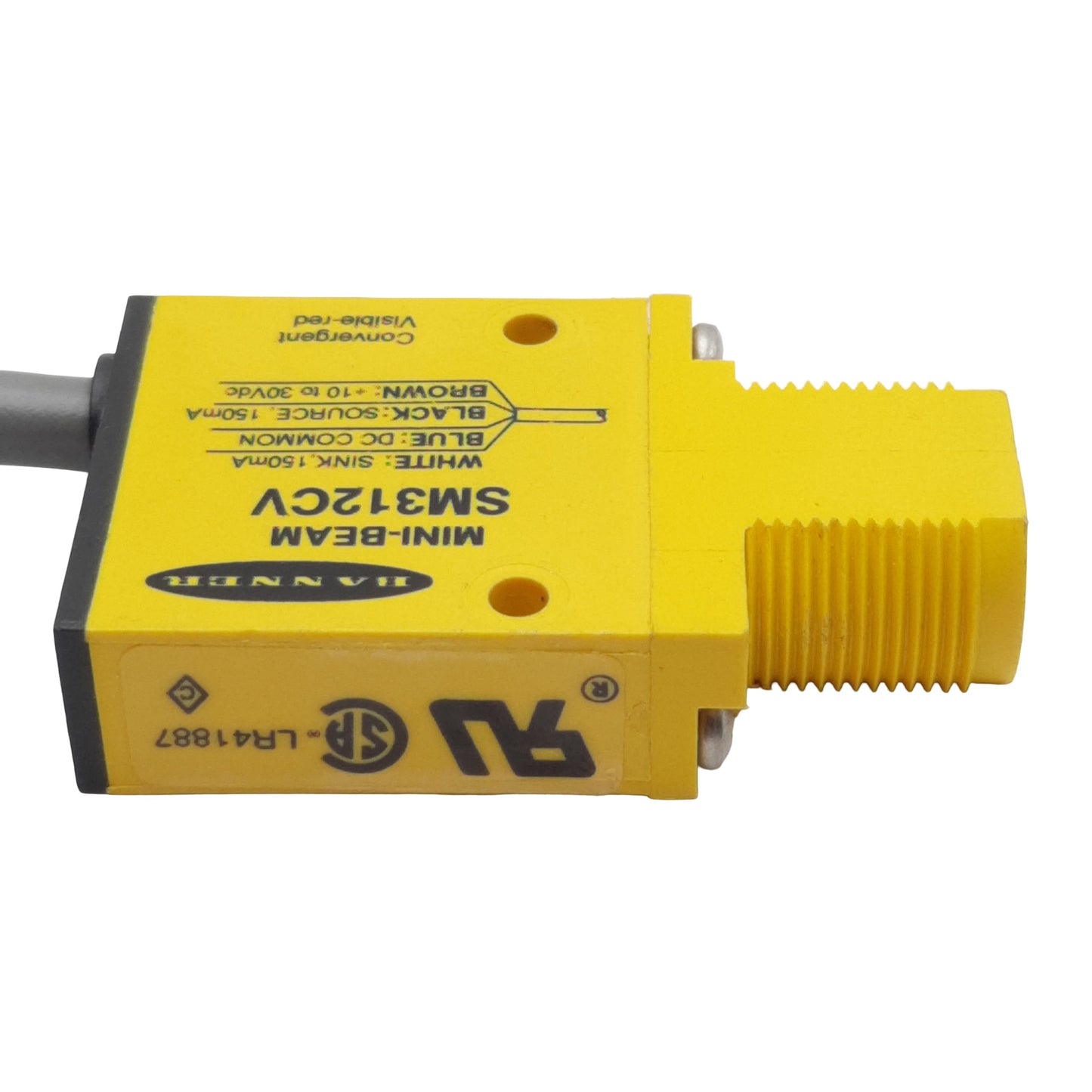 Used Banner SM312CV Mini-Beam Photoelectric Sensor NPN/PNP, 16mm Range, 10-30VDC