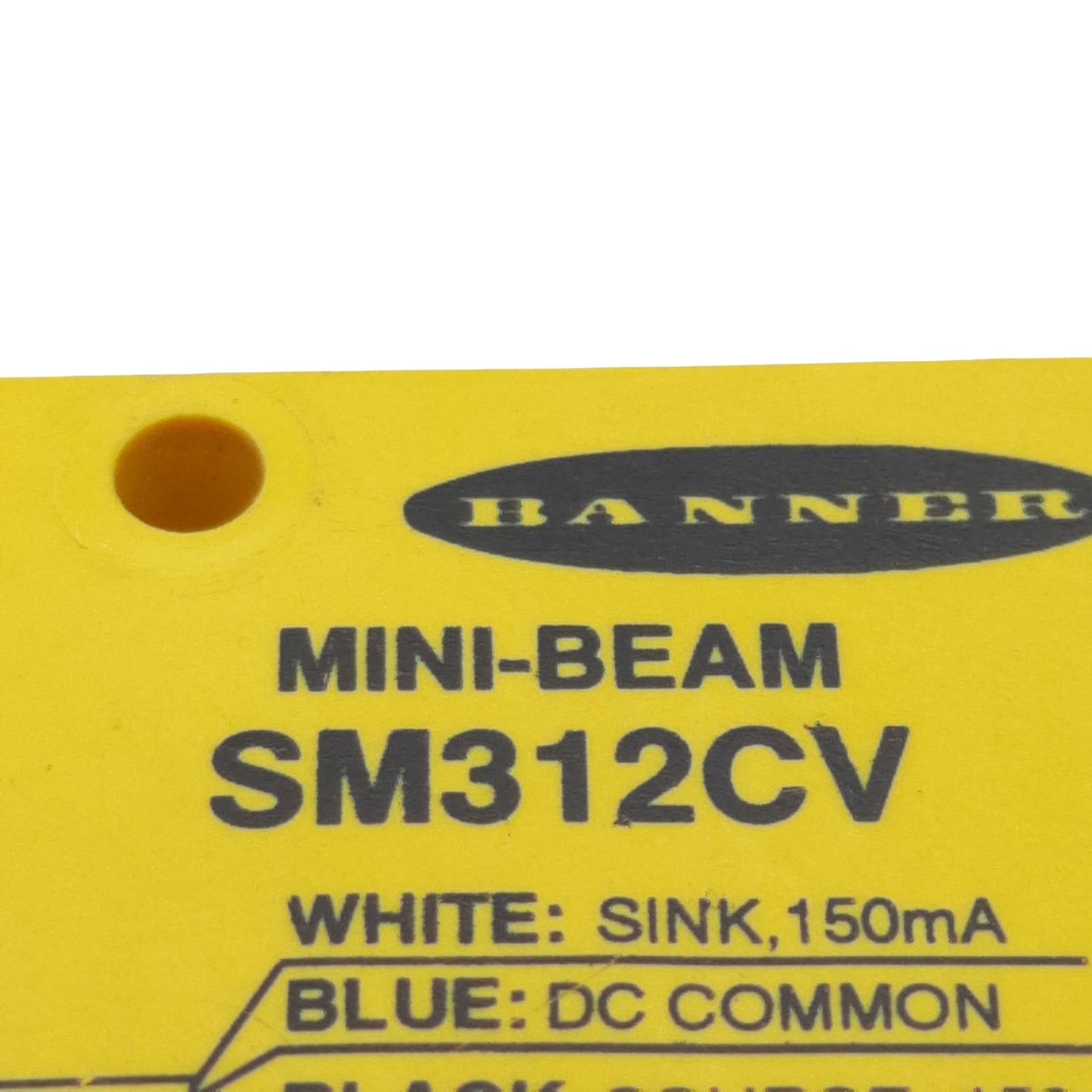 Used Banner SM312CV Mini-Beam Photoelectric Sensor NPN/PNP, 16mm Range, 10-30VDC