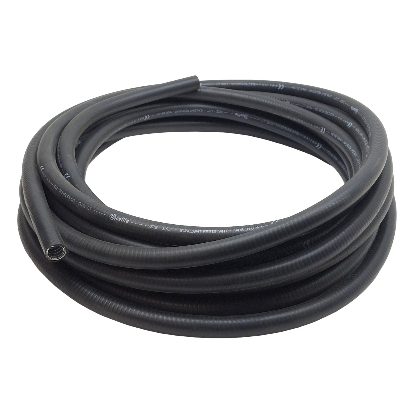 New – Open box Liquatite LT-11 Liquid Tight Conduit, Black PVC, ø0.625in ID, ø0.830 OD, 40ft