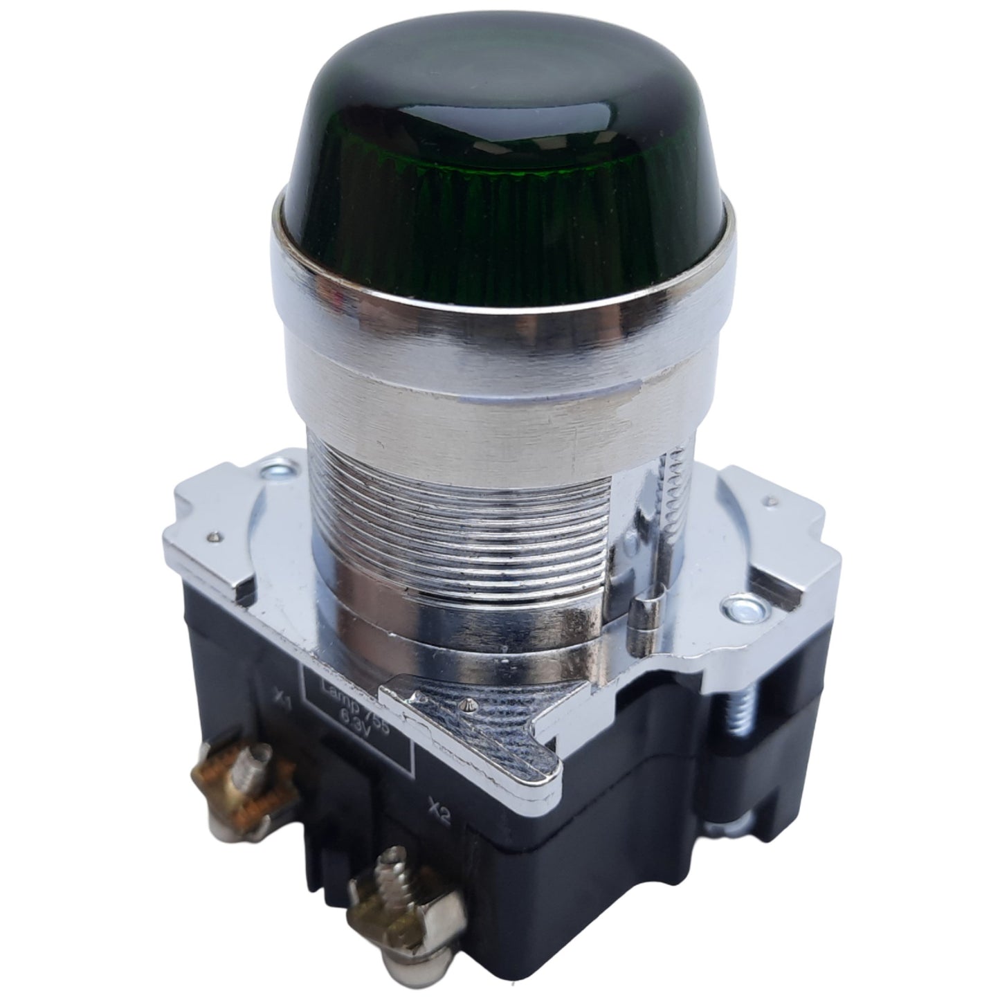 Used Cutler-Hammer 10250T63H Pilot Light, Green Lens, ø30.5mm, 120V AC *No Bulb*