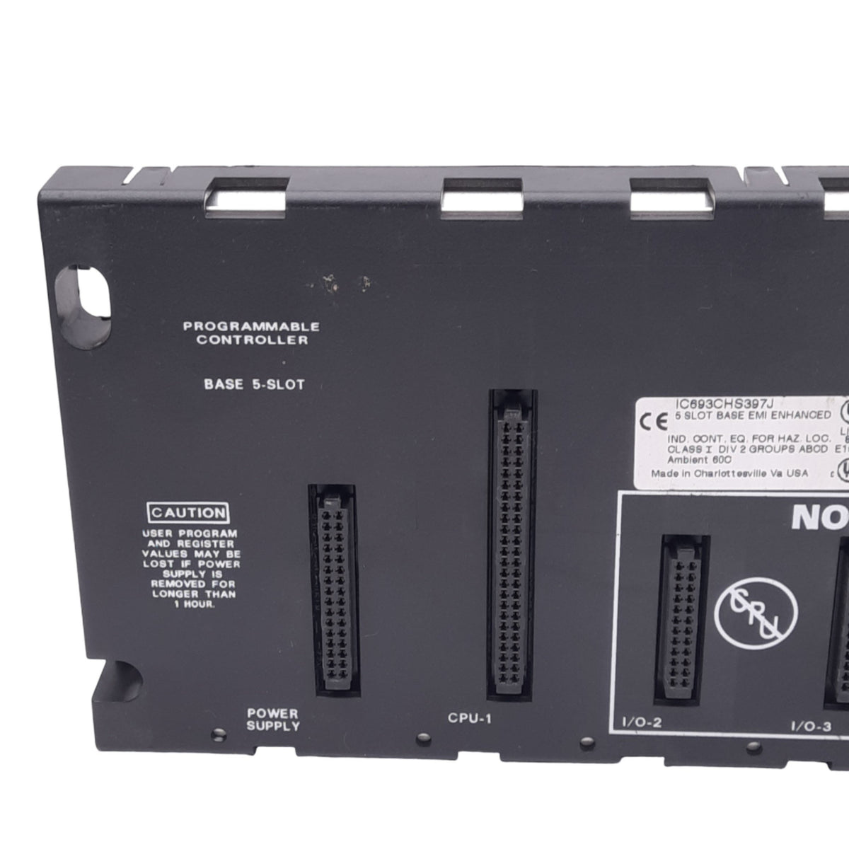 Used GE Fanuc IC693CHS397J Expansion Base Unit EMI Enhanced, 5-Slot, for 90-30 PLC