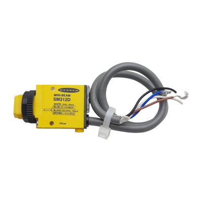 Used Banner SM312D Mini-Beam Photoelectric Sensor, NPN/PNP, 380mm Range, 10-30VDC