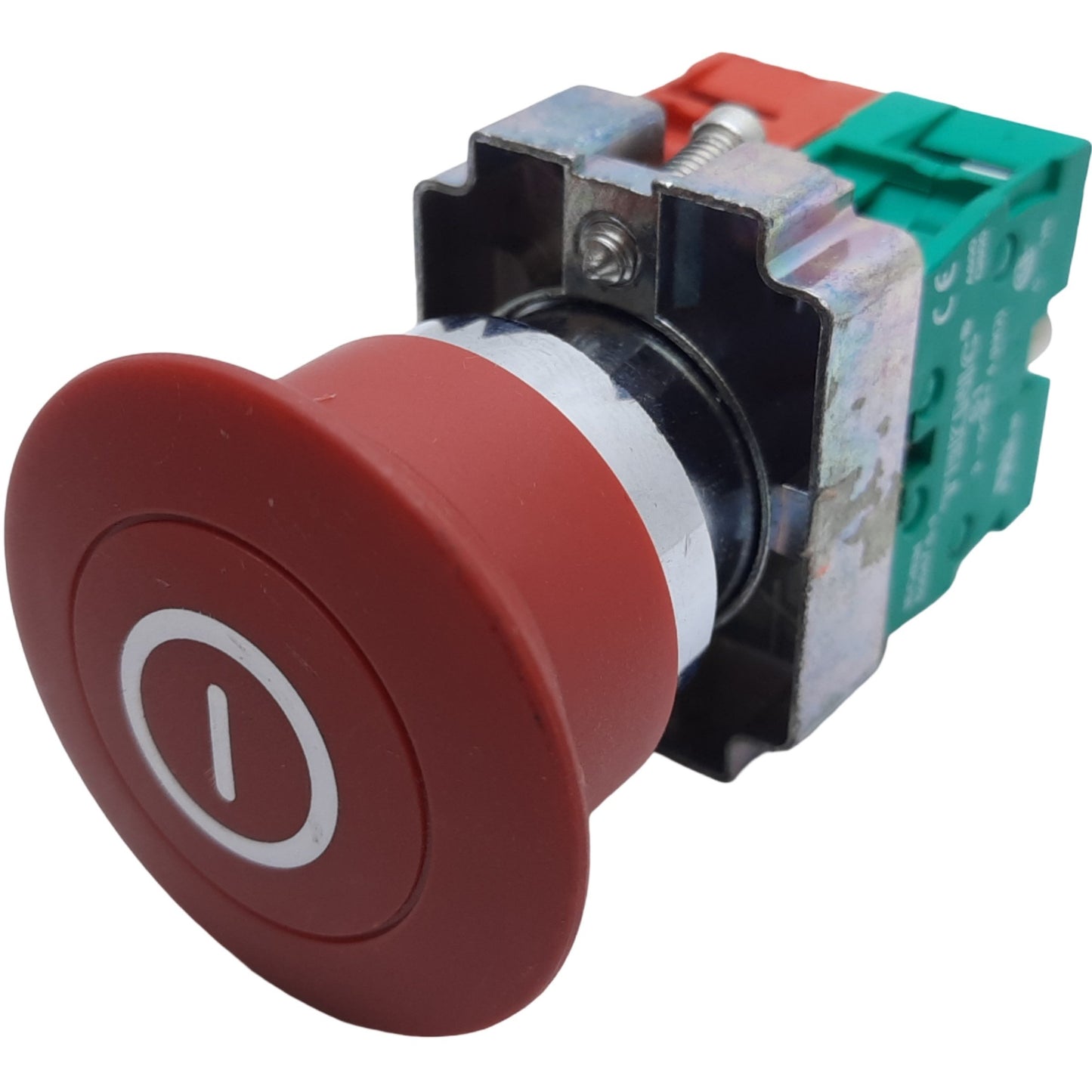 Used Teknic 2AMPP4 Emergency Stop Push-Pull Button, Maintained, 1NO-1NC, 10A 500V AC