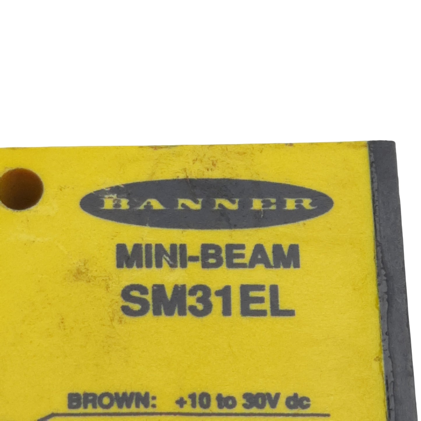 Used Banner SM31EL Mini-Beam Photoelectric Sensor, 10-30VDC, 30m Range, 1.8m Cable