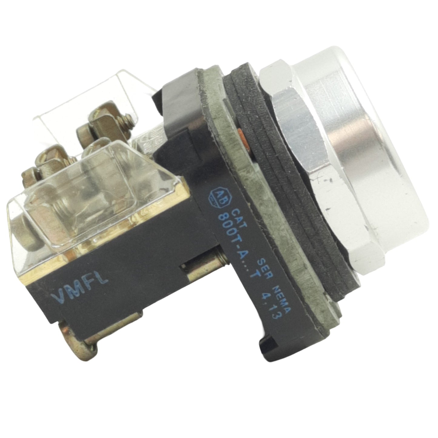 Used Allen Bradley 800TC-A2A Momentary Black Push Button ø30mm, 1NO+1NC, 600VAC