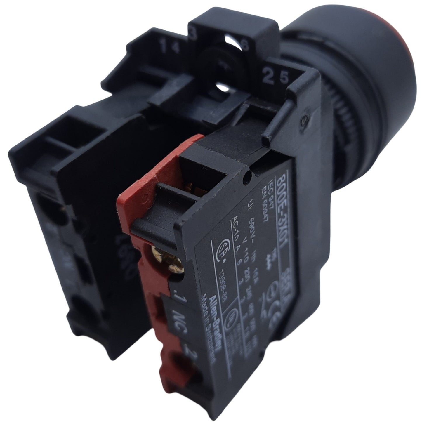 Used Allen Bradley 800EP-E4 Push Button, Momentary, ø22.5mm, 2NC, 10A 690V AC